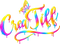 CreaTiff rainbow drip wordmark logo